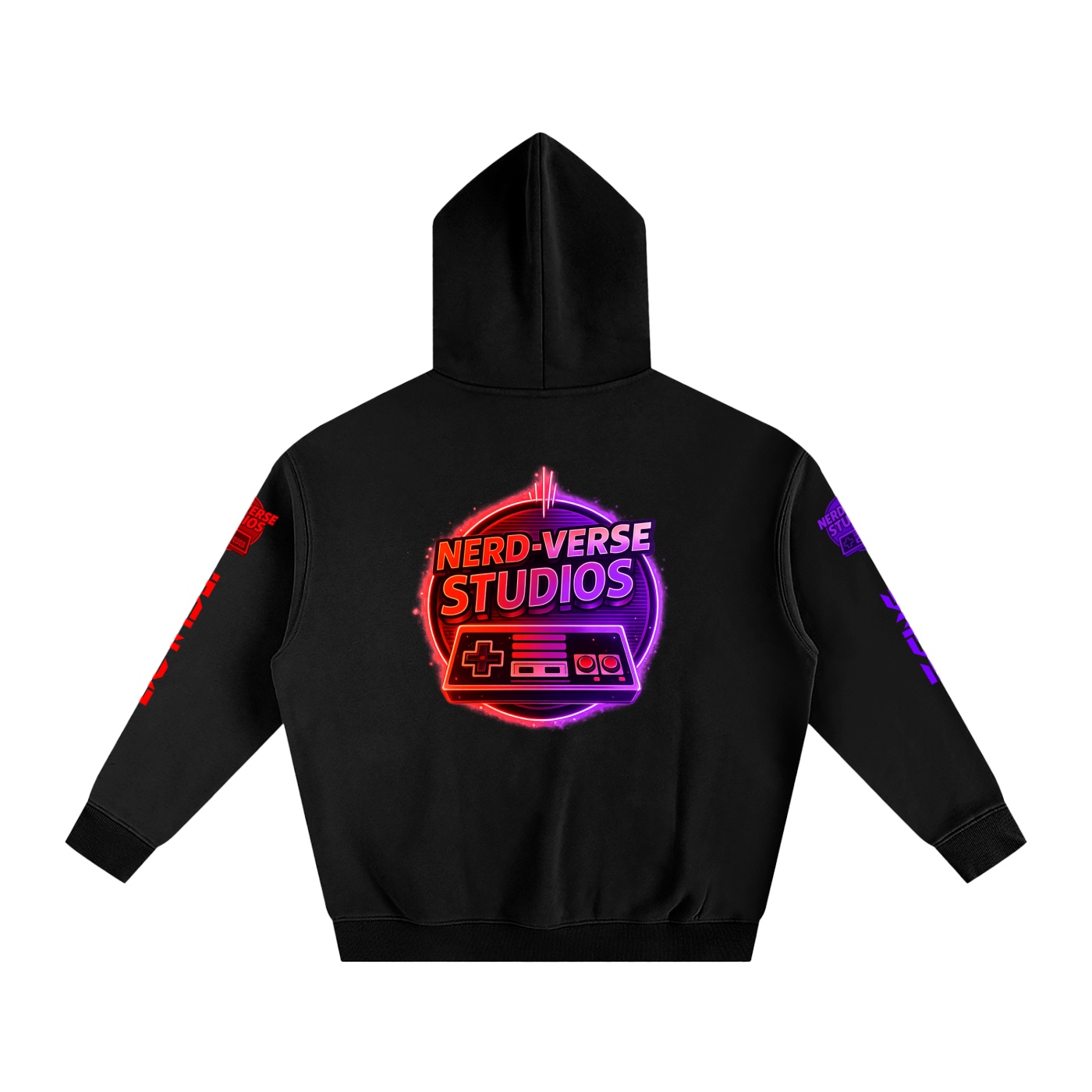 https://ajmall-vc-public-bucket.oss-us-west-1.aliyuncs.com/hugepod/material/custom_printing/3b107d7230d34336bab46738c2fffb42.png nerd verse studios: "split realities" hoodie