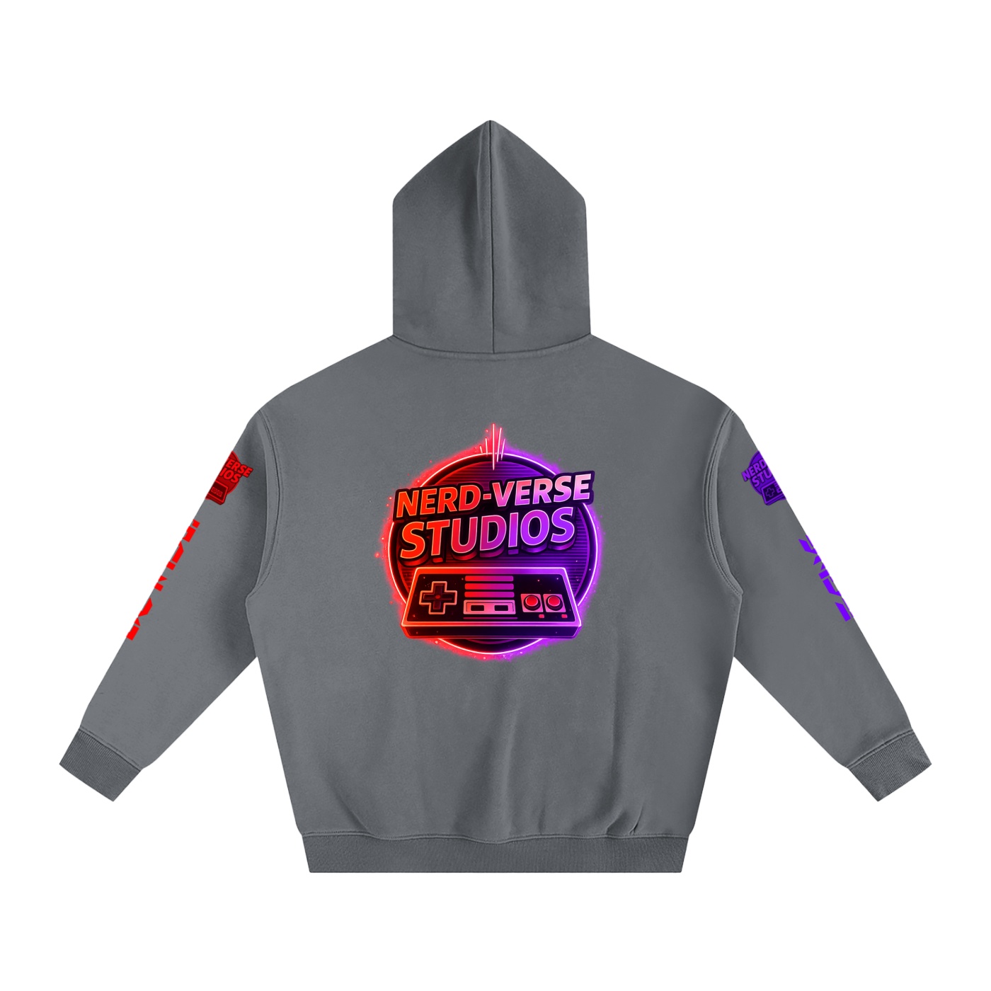 https://ajmall-vc-public-bucket.oss-us-west-1.aliyuncs.com/hugepod/material/custom_printing/c55246cd059f46b0b29e72ccc3b85f26.png nerd verse studios: "split realities" hoodie
