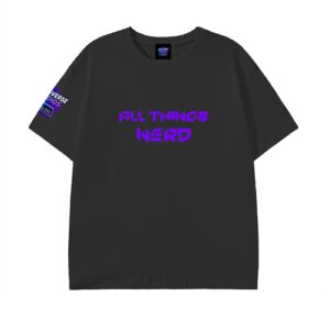 into the nerd verse: "all things nerd" t shirt